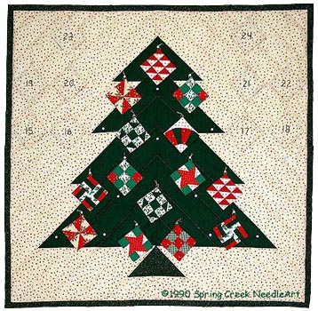 Quilter's Advent Tree Quilt Pattern