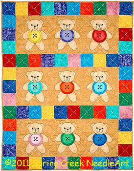 Button Bears Quilt Pattern