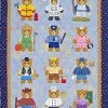 Bears at Work wall quilt